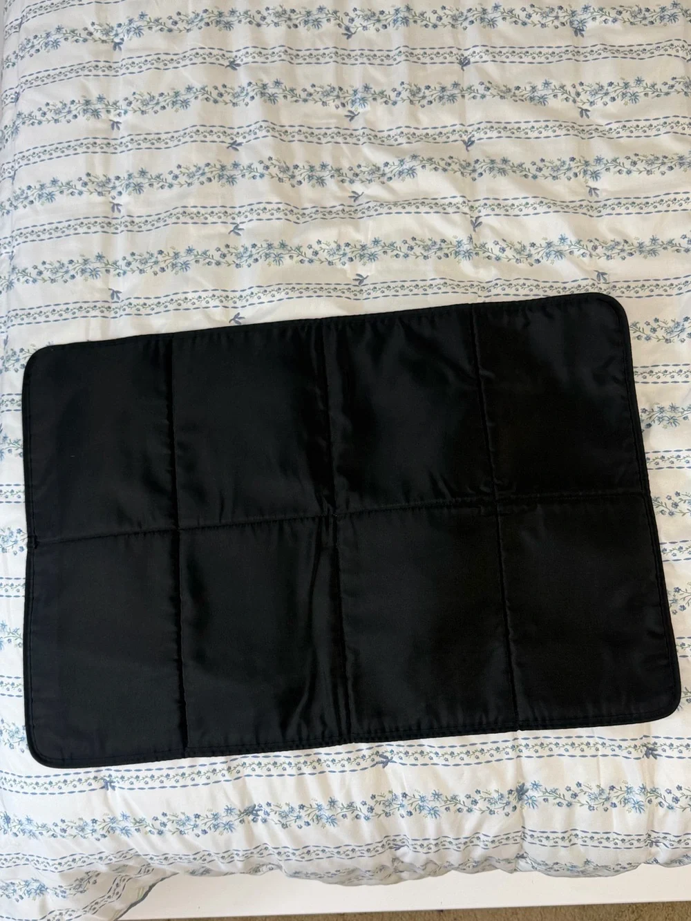 Coach Black Quilted Diaper Cover Pad